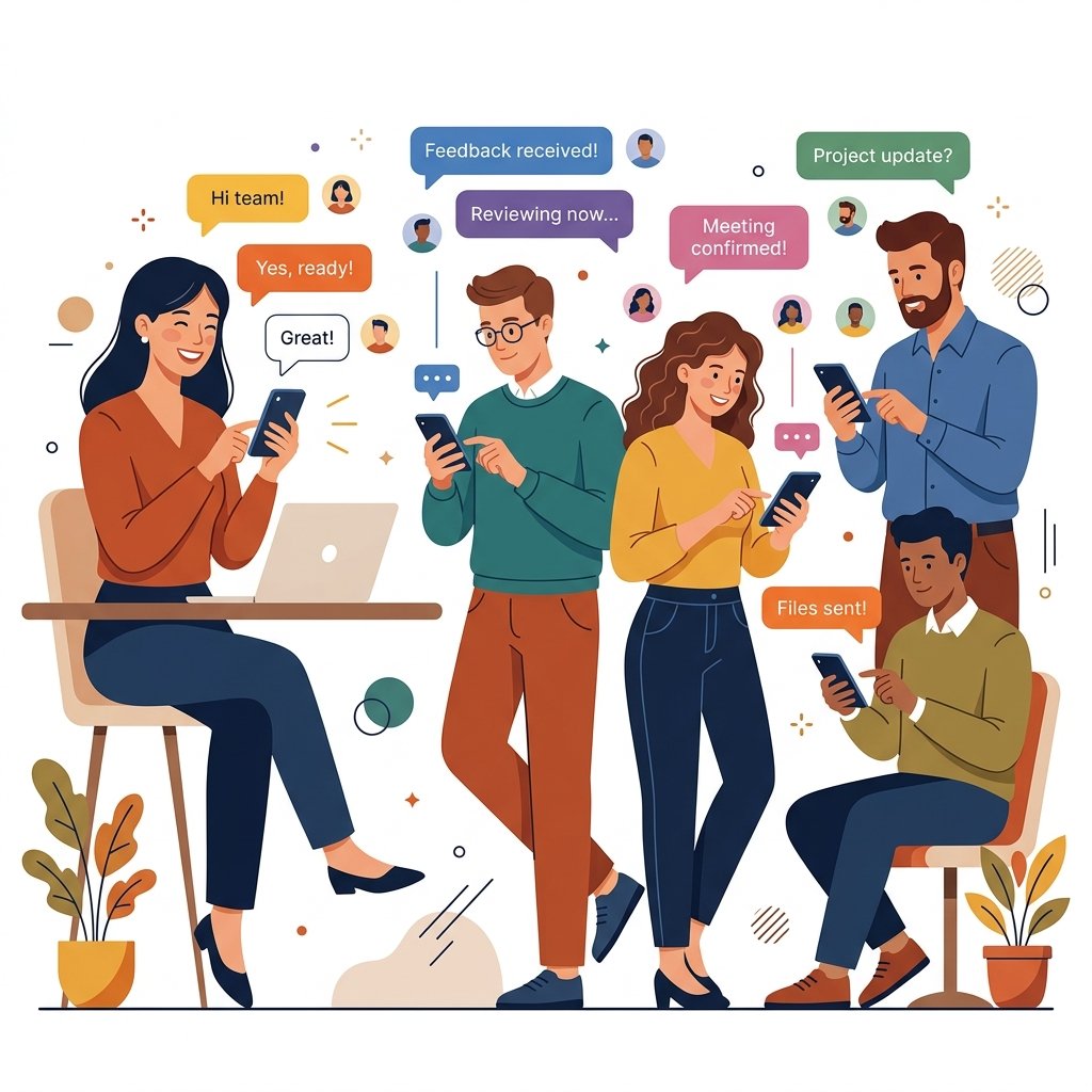 Global Client Communications Illustration
